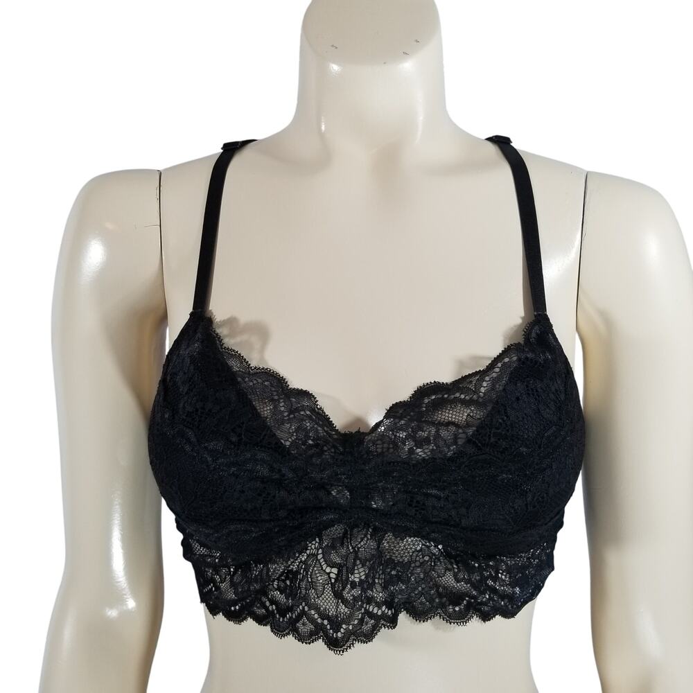 KENSIE Lace Bralette Wire Free Bra Lacey Strappy Women's Size‎ Medium